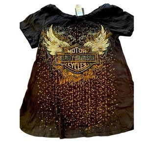 Harley Davidson Official Women’s XS Fashion Tee: Motorcycle Club